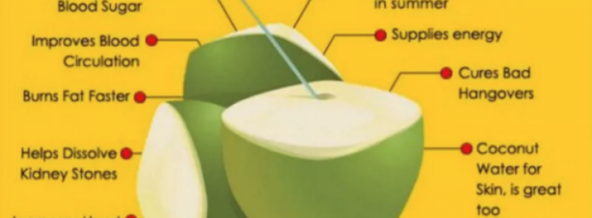 Drink elke dag kokoswater om de bloedsuikerspiegel in evenwicht te brengen en vet te verbranden